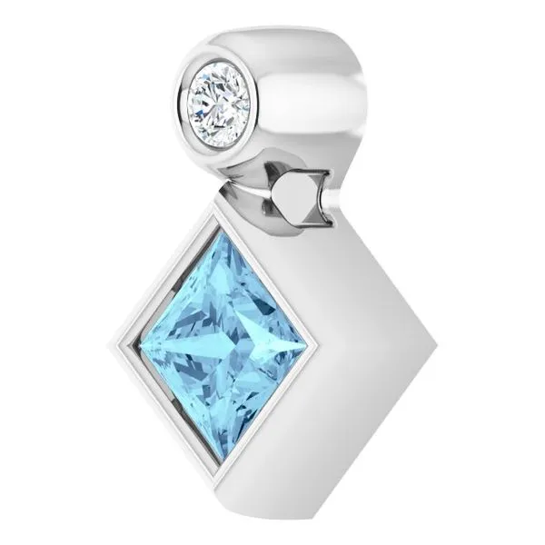 Bezel-Set Necklace or Slide Pendant Image 2 Rasmussen Jewelers Spanish Fork, UT