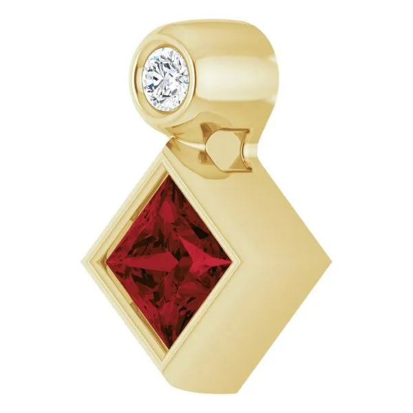 Bezel-Set Necklace or Slide Pendant Image 2 Hopman Jewelers Elkhart, IN