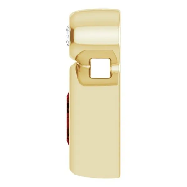 Bezel-Set Necklace or Slide Pendant Image 3 James & Williams Jewelers Berwyn, IL