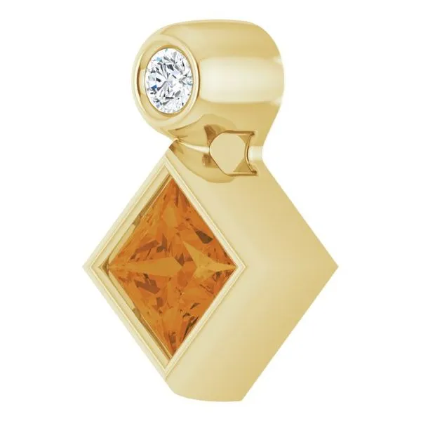 Bezel-Set Necklace or Slide Pendant Image 2 Long Jewelers Chesapeake, VA