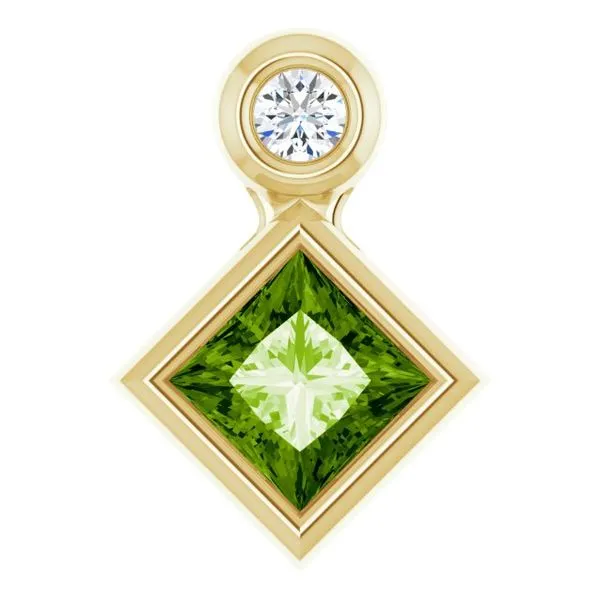 Bezel-Set Necklace or Slide Pendant James & Williams Jewelers Berwyn, IL