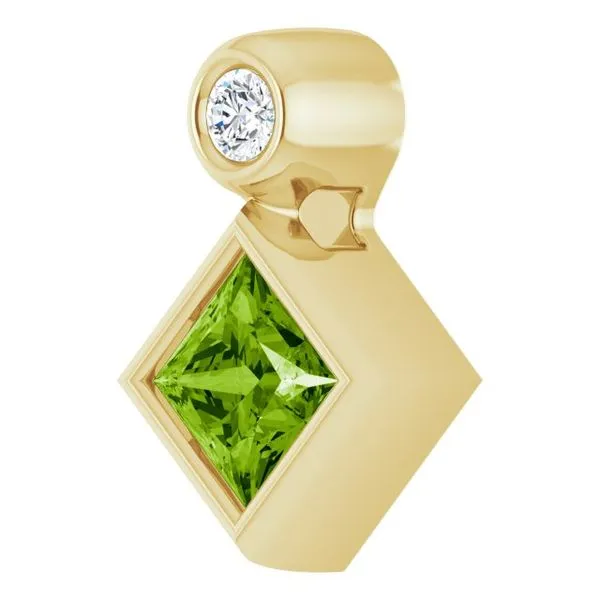 Bezel-Set Necklace or Slide Pendant Image 2 Delfine's Jewelry Charleston, WV