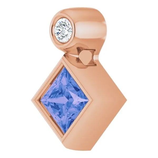 Bezel-Set Necklace or Slide Pendant Image 2 James & Williams Jewelers Berwyn, IL