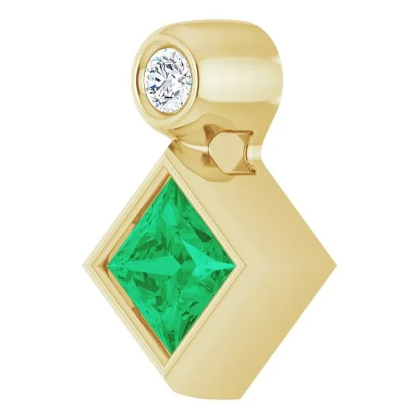 Bezel-Set Necklace or Slide Pendant Image 2 Hopman Jewelers Elkhart, IN