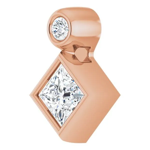 Bezel-Set Necklace or Slide Pendant Image 2 Delfine's Jewelry Charleston, WV