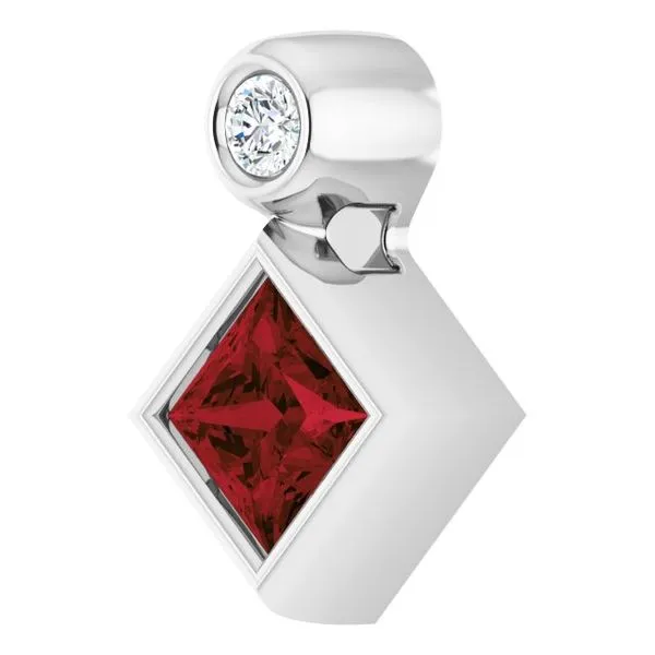 Bezel-Set Necklace or Slide Pendant Image 2 Cherry Street Jewelers Tulsa, OK