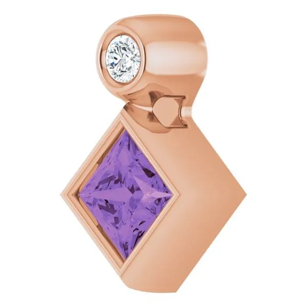 Bezel-Set Necklace or Slide Pendant Image 2 Rick's Jewelers California, MD