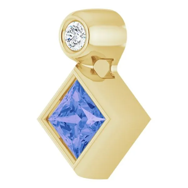 Bezel-Set Necklace or Slide Pendant Image 2 Long Jewelers Chesapeake, VA