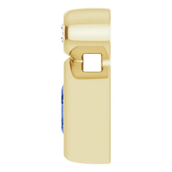 Bezel-Set Necklace or Slide Pendant Image 3 Delfine's Jewelry Charleston, WV