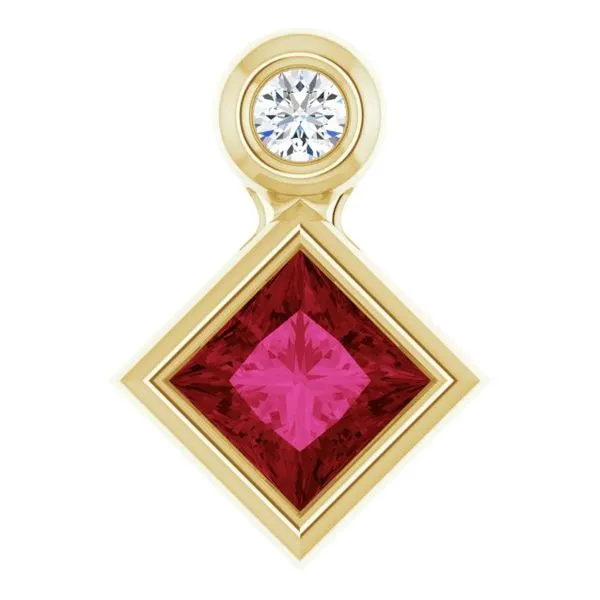 Bezel-Set Necklace or Slide Pendant Delfine's Jewelry Charleston, WV