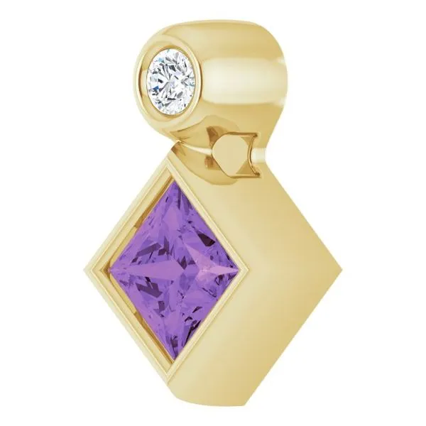 Bezel-Set Necklace or Slide Pendant Image 2 Delfine's Jewelry Charleston, WV