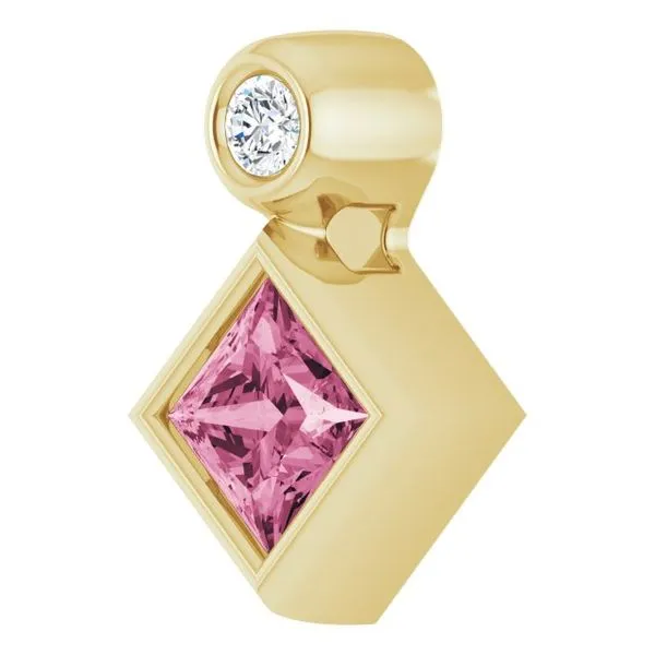 Bezel-Set Necklace or Slide Pendant Image 2 Rasmussen Jewelers Spanish Fork, UT