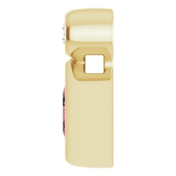 Bezel-Set Necklace or Slide Pendant Image 3 Milan's Jewelry Inc Sarasota, FL