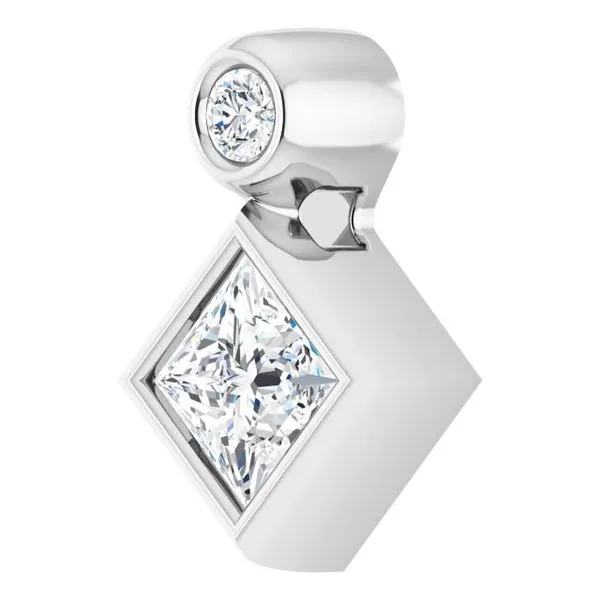Bezel-Set Necklace or Slide Pendant Image 2 Milan's Jewelry Inc Sarasota, FL