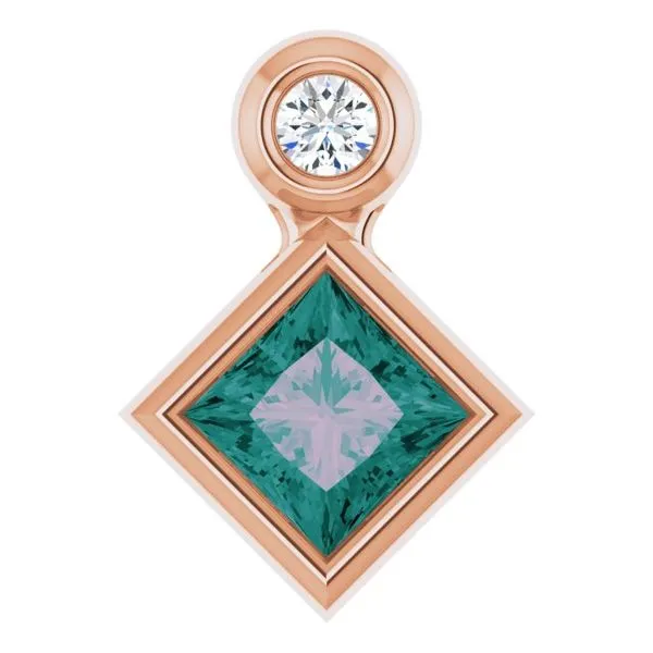 Bezel-Set Necklace or Slide Pendant Hopman Jewelers Elkhart, IN