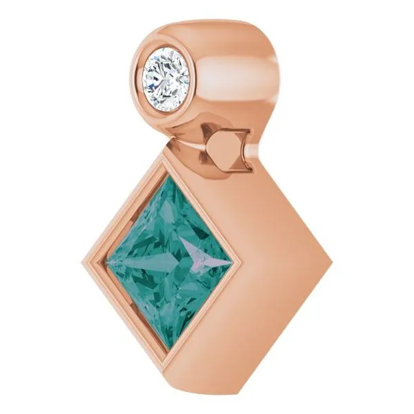 Bezel-Set Necklace or Slide Pendant Image 2 Rick's Jewelers California, MD