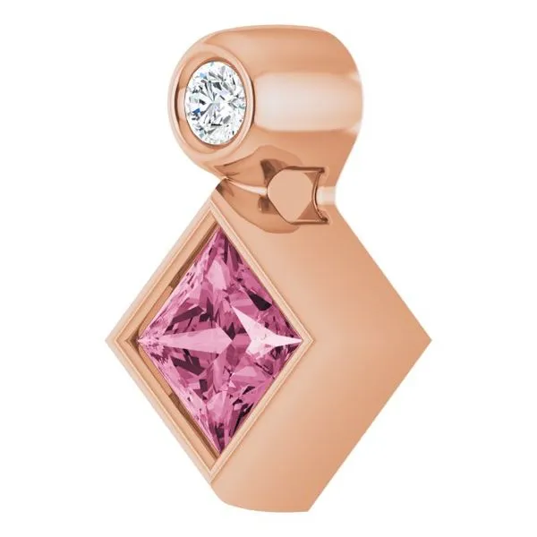 Bezel-Set Necklace or Slide Pendant Image 2 Milan's Jewelry Inc Sarasota, FL