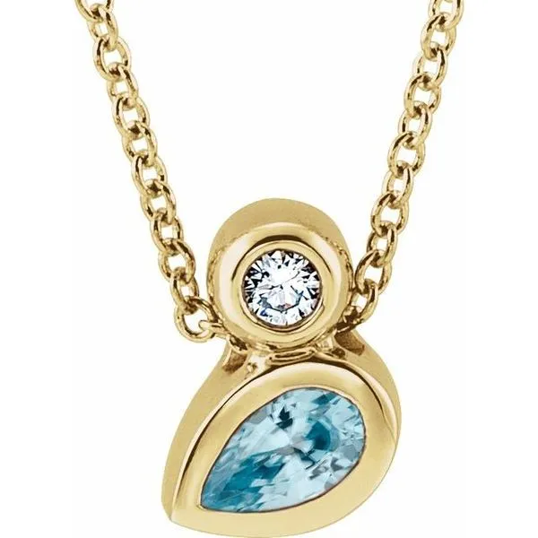 Bezel-Set Necklace or Slide Pendant Rick's Jewelers California, MD