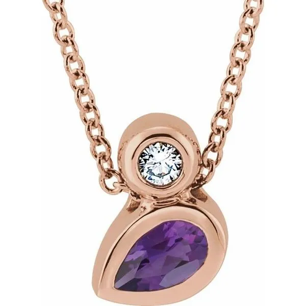 Bezel-Set Necklace or Slide Pendant Rick's Jewelers California, MD