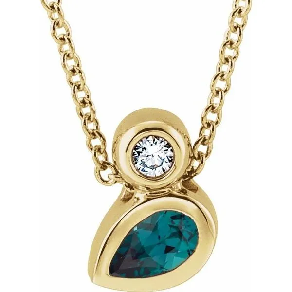 Bezel-Set Necklace or Slide Pendant Rick's Jewelers California, MD