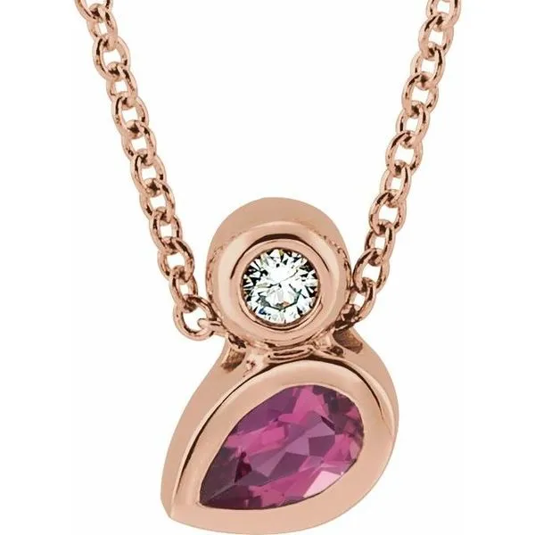 Bezel-Set Necklace or Slide Pendant Delfine's Jewelry Charleston, WV