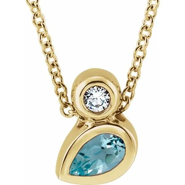 Bezel-Set Necklace or Slide Pendant Cherry Street Jewelers Tulsa, OK