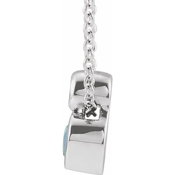 Bezel-Set Necklace or Slide Pendant Image 2 Rick's Jewelers California, MD