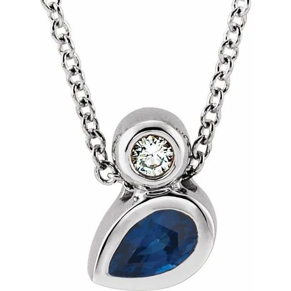 Bezel-Set Necklace or Slide Pendant Hopman Jewelers Elkhart, IN