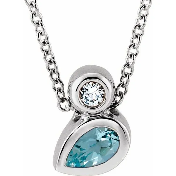 Bezel-Set Necklace or Slide Pendant Rick's Jewelers California, MD