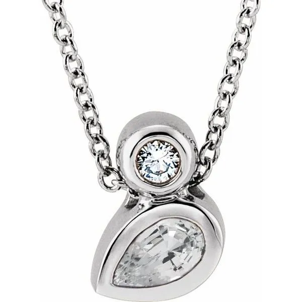 Bezel-Set Necklace or Slide Pendant Rick's Jewelers California, MD