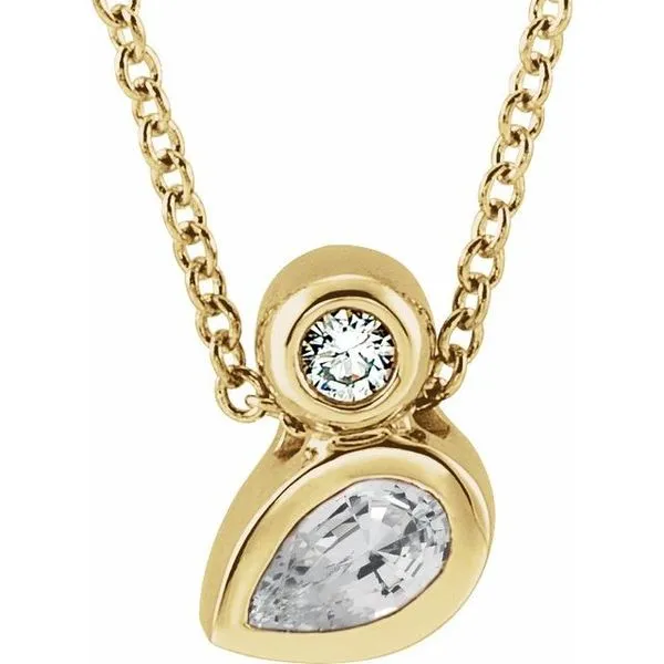 Bezel-Set Necklace or Slide Pendant Cherry Street Jewelers Tulsa, OK