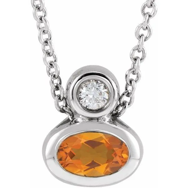 Bezel-Set Necklace or Slide Pendant Delfine's Jewelry Charleston, WV
