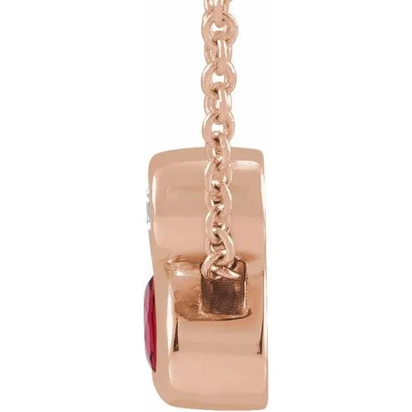 Bezel-Set Necklace or Slide Pendant Image 2 Arnold's Jewelry and Gifts Logansport, IN