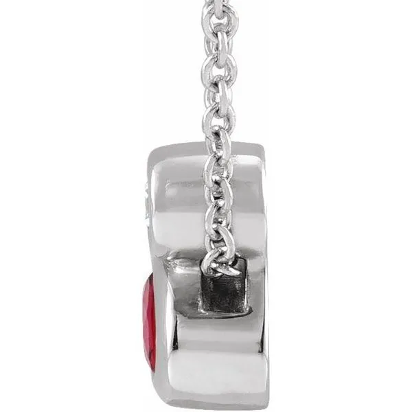 Bezel-Set Necklace or Slide Pendant Image 2 Gysbers Jewelry Waupun, WI