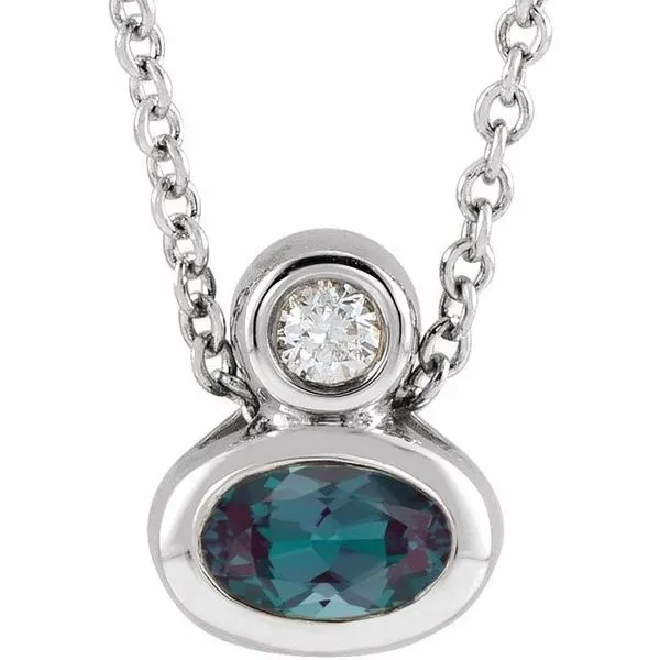 Bezel-Set Necklace or Slide Pendant Delfine's Jewelry Charleston, WV