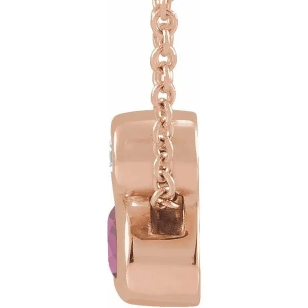 Bezel-Set Necklace or Slide Pendant Image 2 Hopman Jewelers Elkhart, IN