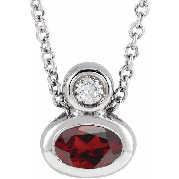 Bezel-Set Necklace or Slide Pendant J. Meredith Jewelers Delafield, WI