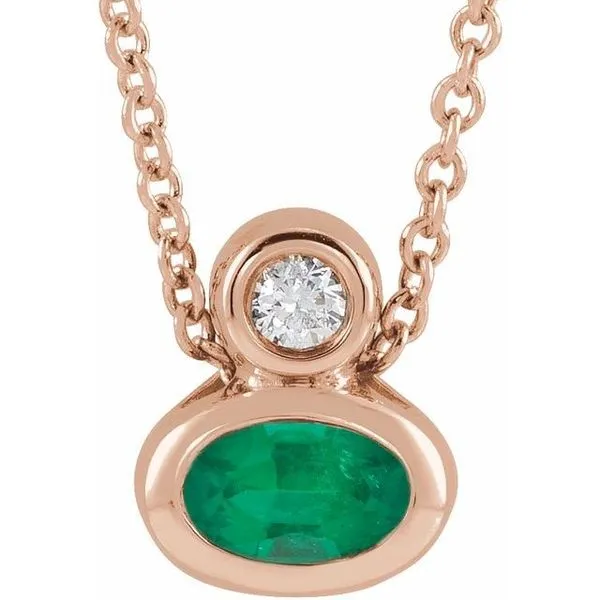 Bezel-Set Necklace or Slide Pendant Cherry Street Jewelers Tulsa, OK