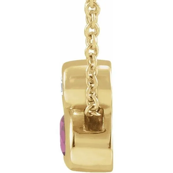 Bezel-Set Necklace or Slide Pendant Image 2 Rick's Jewelers California, MD