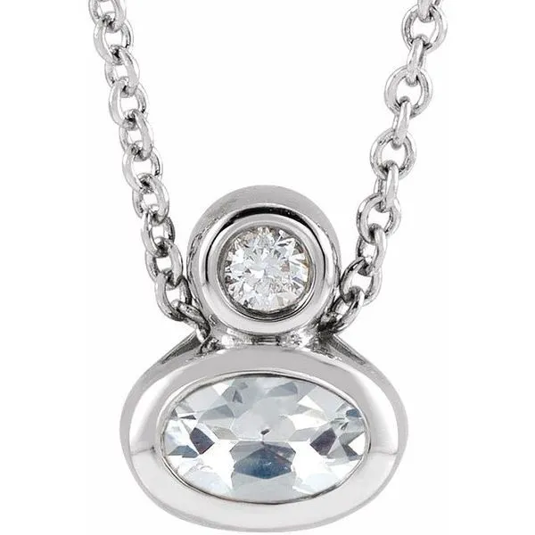 Bezel-Set Necklace or Slide Pendant J. Meredith Jewelers Delafield, WI