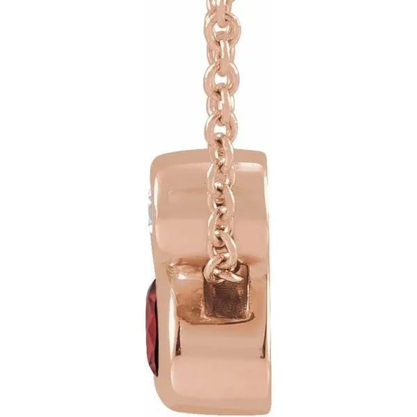 Bezel-Set Necklace or Slide Pendant Image 2 Hopman Jewelers Elkhart, IN