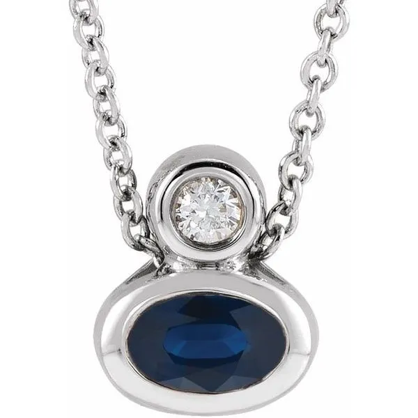 Bezel-Set Necklace or Slide Pendant Cherry Street Jewelers Tulsa, OK