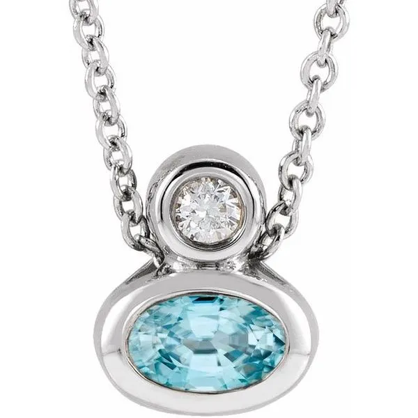 Bezel-Set Necklace or Slide Pendant Cherry Street Jewelers Tulsa, OK