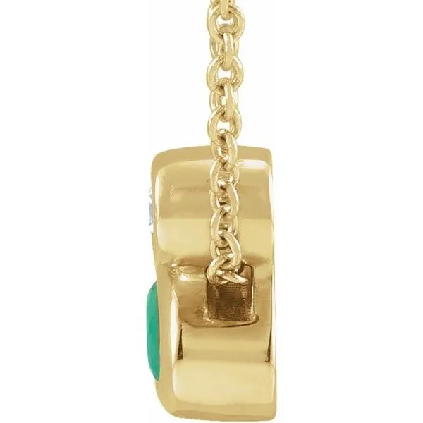 Bezel-Set Necklace or Slide Pendant Image 2 Long Jewelers Chesapeake, VA