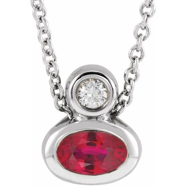 Bezel-Set Necklace or Slide Pendant James & Williams Jewelers Berwyn, IL
