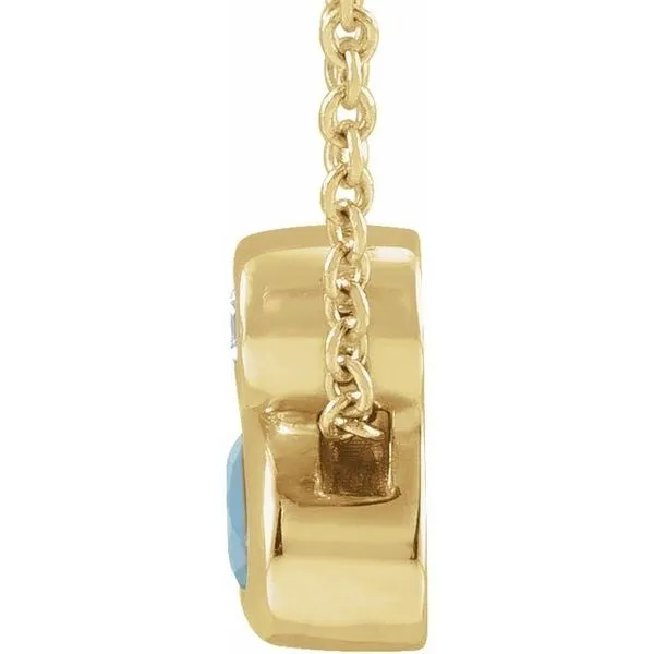 Bezel-Set Necklace or Slide Pendant Image 2 Hopman Jewelers Elkhart, IN