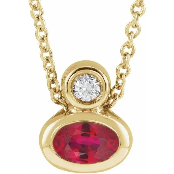 Bezel-Set Necklace or Slide Pendant Rick's Jewelers California, MD
