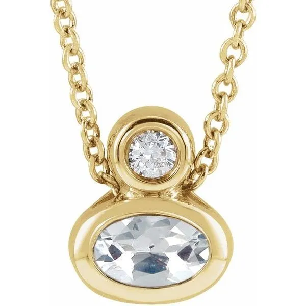 Bezel-Set Necklace or Slide Pendant James & Williams Jewelers Berwyn, IL