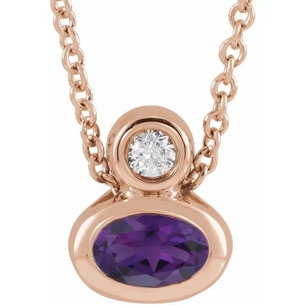Bezel-Set Necklace or Slide Pendant J. Meredith Jewelers Delafield, WI