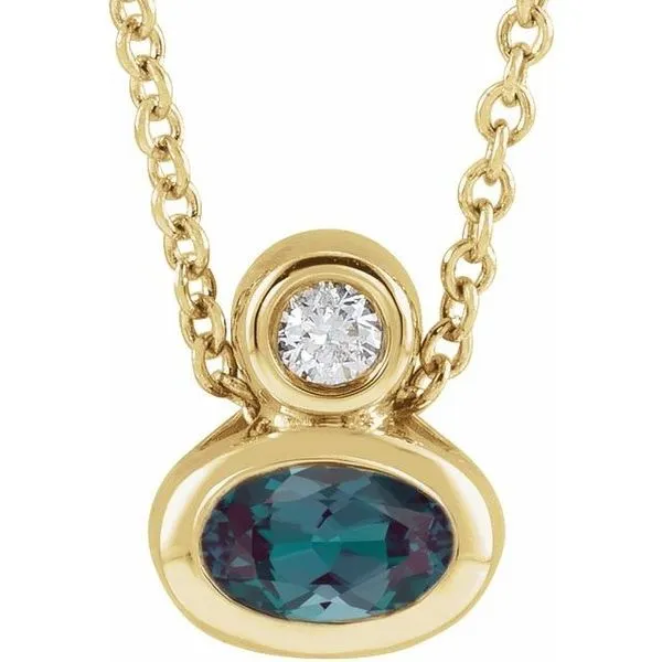 Bezel-Set Necklace or Slide Pendant Cherry Street Jewelers Tulsa, OK